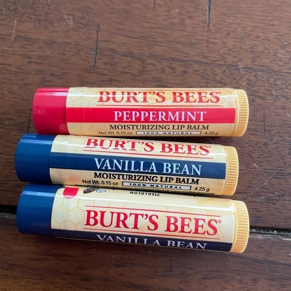 NWT- Burts Bees 3 Lip Balms